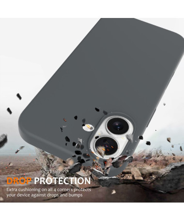 Coque iPhone 16 | Silicone MagSafe & contrôle caméra Gris Foncé - photo 20