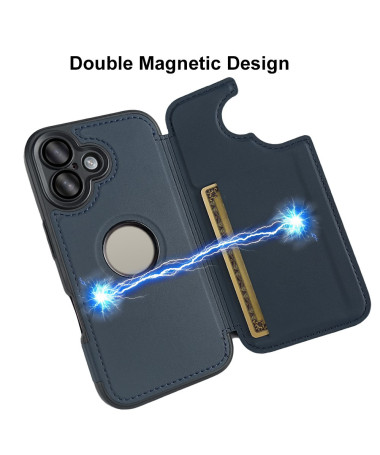 Coque iPhone 16 | Protection magnétique et sécurité RFID Bleu marine - photo 10