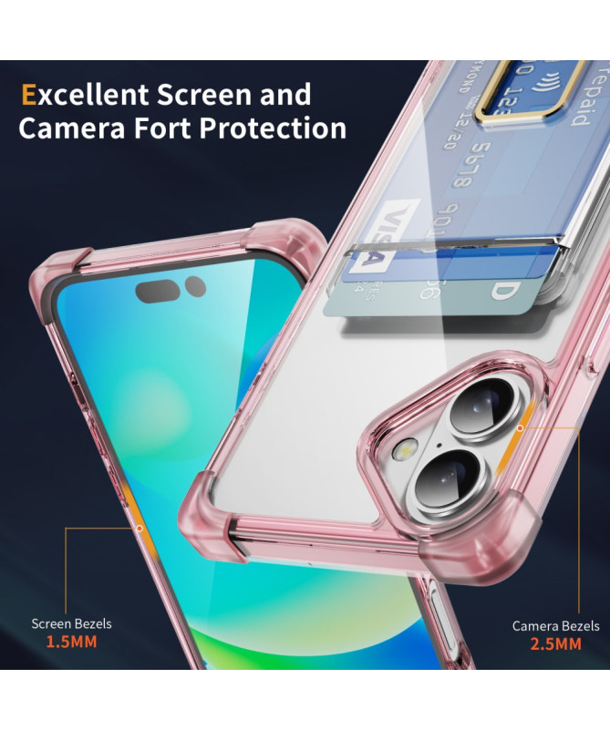 Coque iPhone 16 | Transparente, renforcée et support