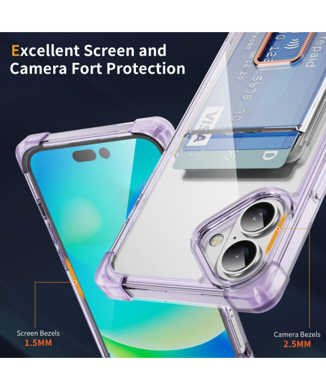 Coque iPhone 16 | Transparente, renforcée et support