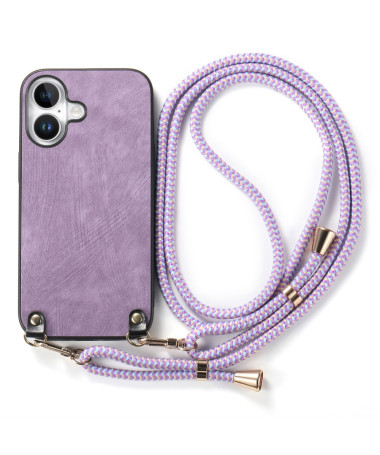 Coque iPhone 16 avec Cordon | CORDOLUX Violet - photo 20