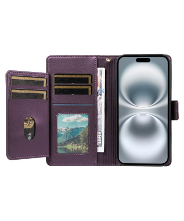 Housse iPhone 16 Portefeuille Nomade à Lanière Violet - photo 17