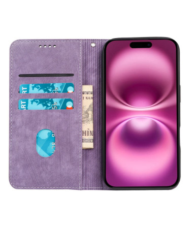 Housse iPhone 16 | Rabat Flip Magnétique Violet - photo 27