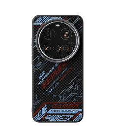 Coque Xiaomi 15 Ultra ABEEL Design Circuit Bleu et Rouge