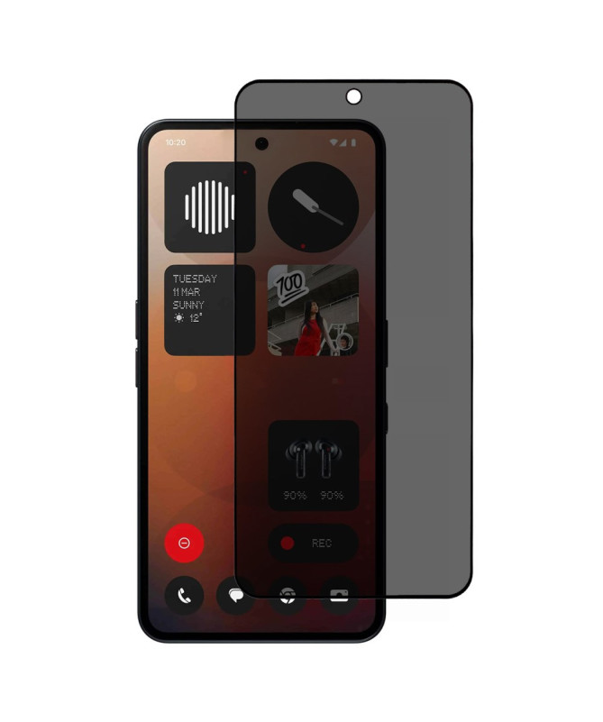 Protection d'écran Nothing Phone (3a) / Phone (3a) Pro verre trempé et filtre de confidentialité