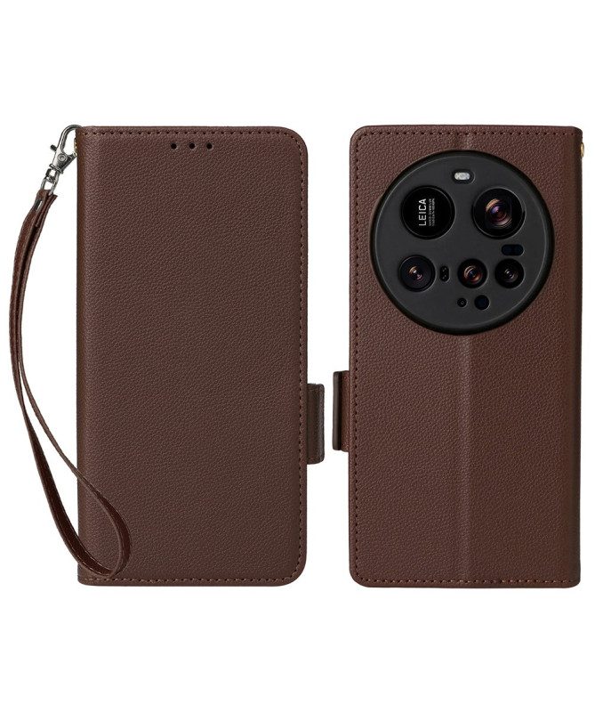 Housse Xiaomi 15 Ultra effet cuir à Lanière | FOLKEN