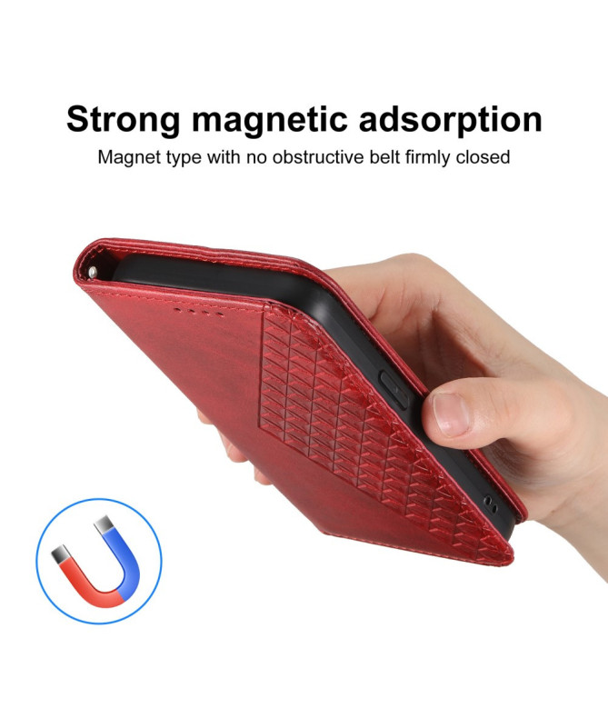 Housse Xiaomi 15 Ultra Rabat Design Géométrique à Lanière