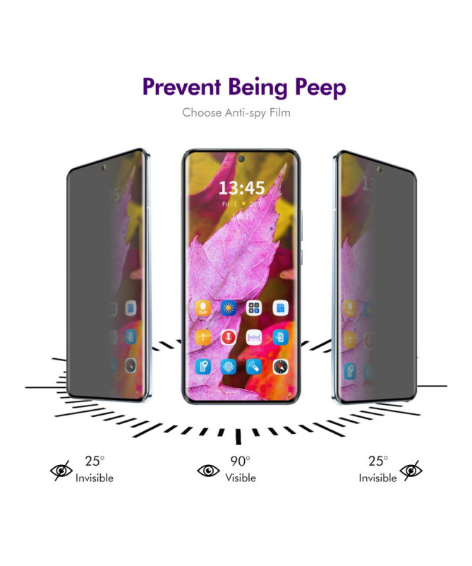 Protection d'écran Xiaomi 15 Pro verre trempé et filtre de confidentia