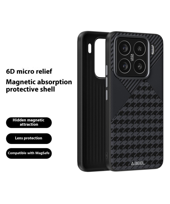Coque Xiaomi 15 Pro Premium MagSafe Motif Pied-de-Poule