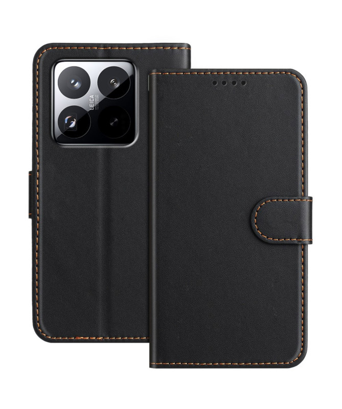 Housse Xiaomi 15 Pro Portefeuille Couture Premium