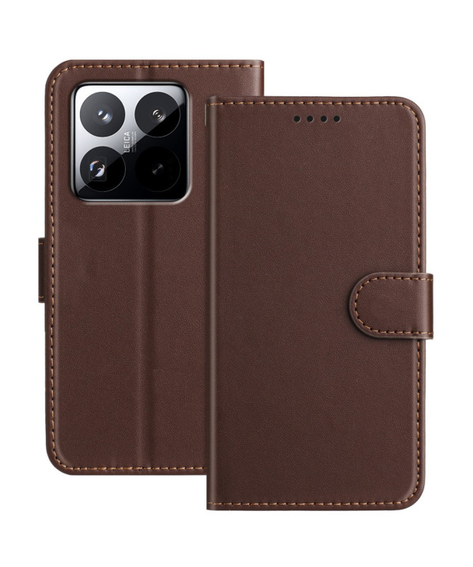 Housse Xiaomi 15 Pro Portefeuille Couture Premium