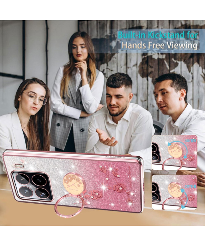 Coque Xiaomi 15 Pro Glamour avec Anneau Support