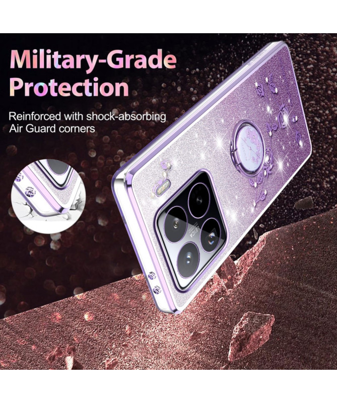 Coque Xiaomi 15 Pro Glamour avec Anneau Support