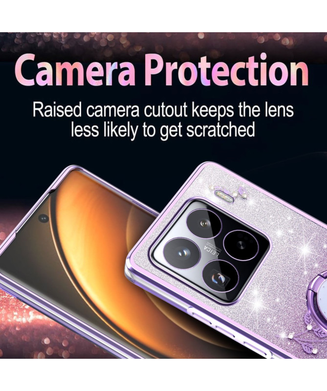 Coque Xiaomi 15 Pro Glamour avec Anneau Support