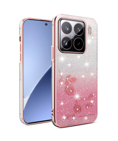 Coque Xiaomi 15 Pro Fleurs et Paillettes