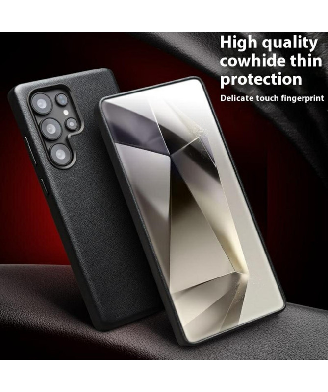 Coque Samsung Galaxy S25 Ultra Magnétique Cuir Véritable