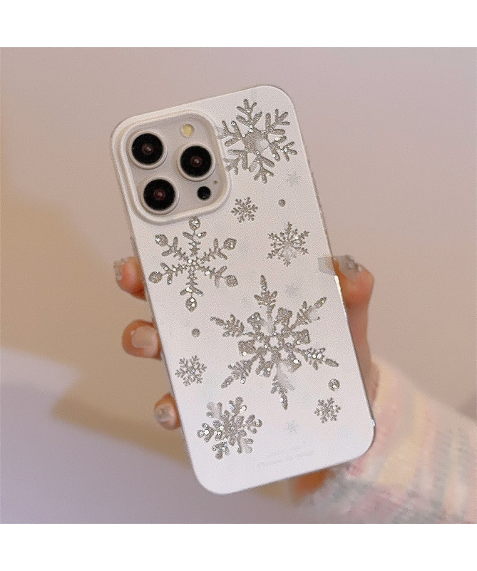 Coque iPhone 13 Pro | Flocons de Neige en Relief