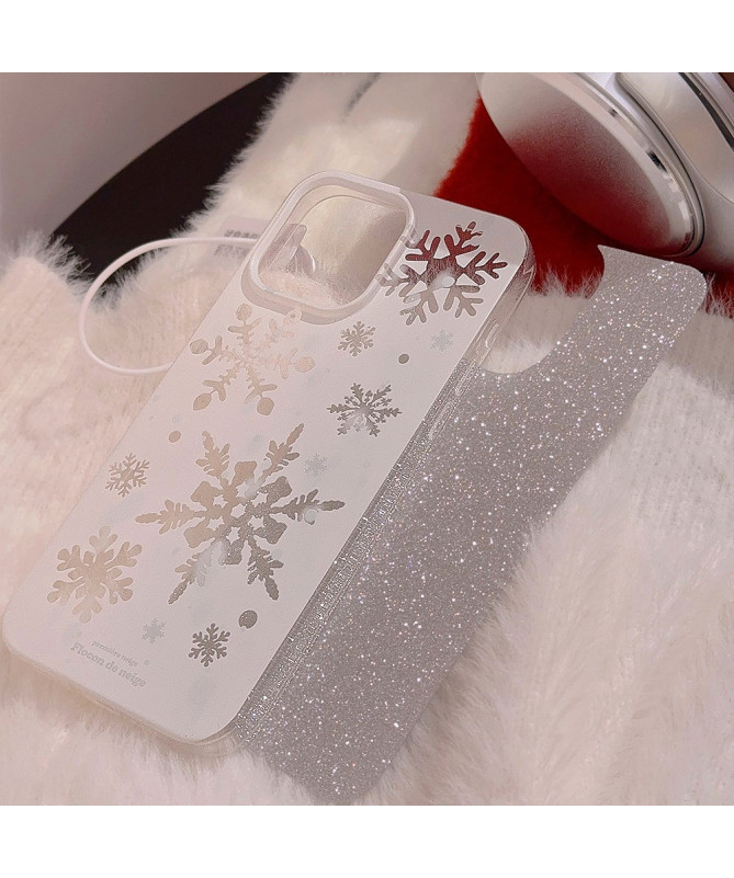 Coque iPhone 13 Pro | Flocons de Neige en Relief