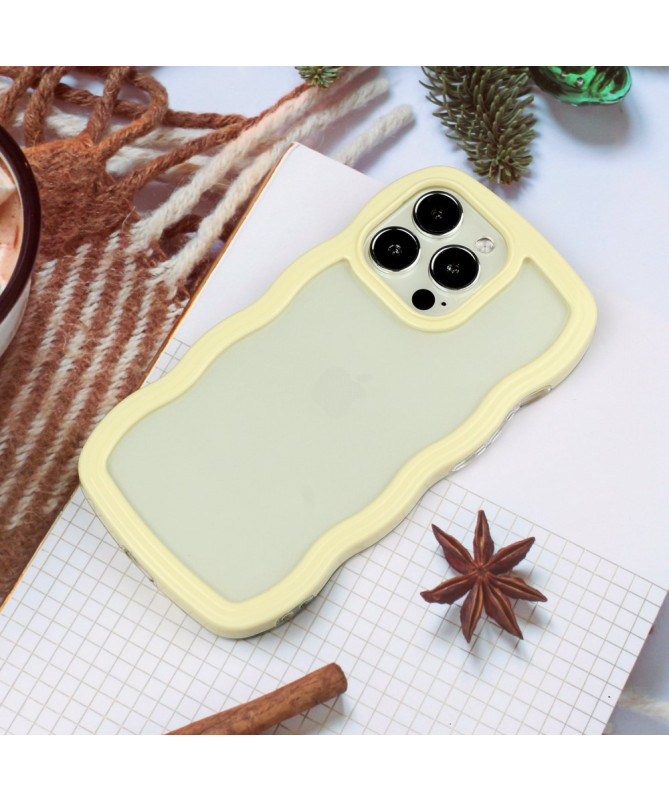 Coque iPhone 13 Pro | Contours Ondulés et Dos Transparent