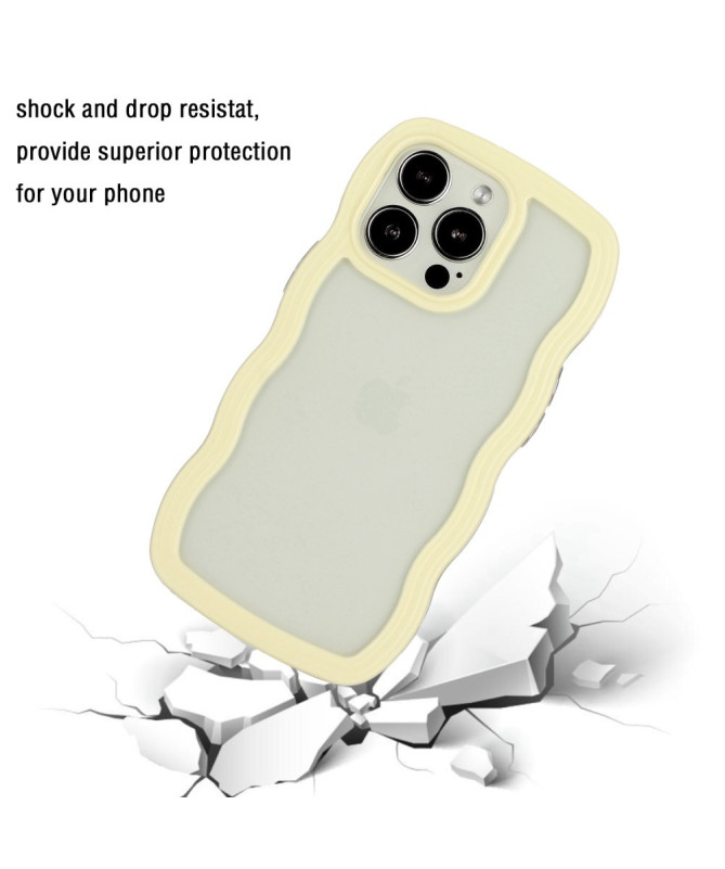 Coque iPhone 13 Pro | Contours Ondulés et Dos Transparent