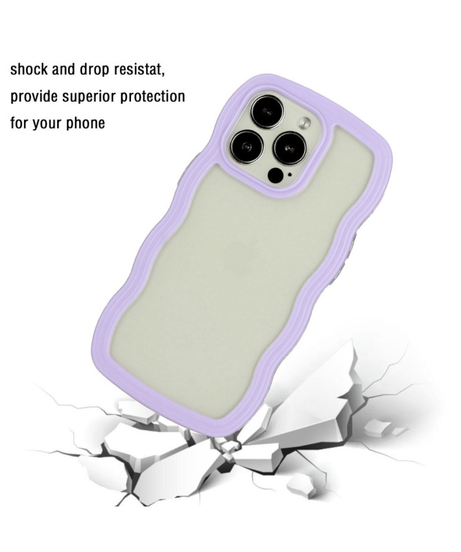 Coque iPhone 13 Pro | Contours Ondulés et Dos Transparent