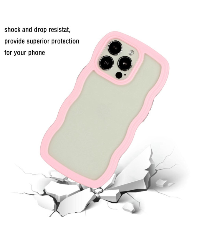 Coque iPhone 13 Pro | Contours Ondulés et Dos Transparent