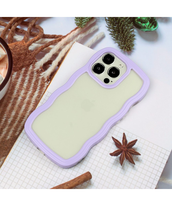 Coque iPhone 13 Pro | Contours Ondulés et Dos Transparent