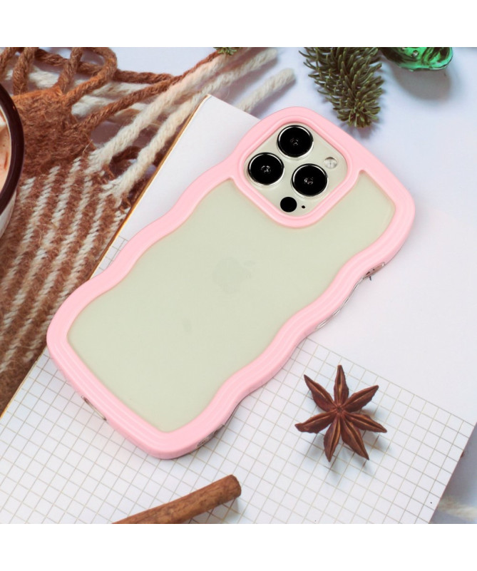 Coque iPhone 13 Pro | Contours Ondulés et Dos Transparent