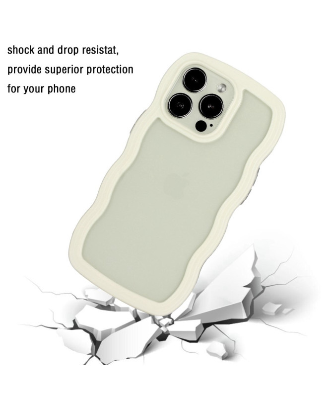 Coque iPhone 13 Pro | Contours Ondulés et Dos Transparent