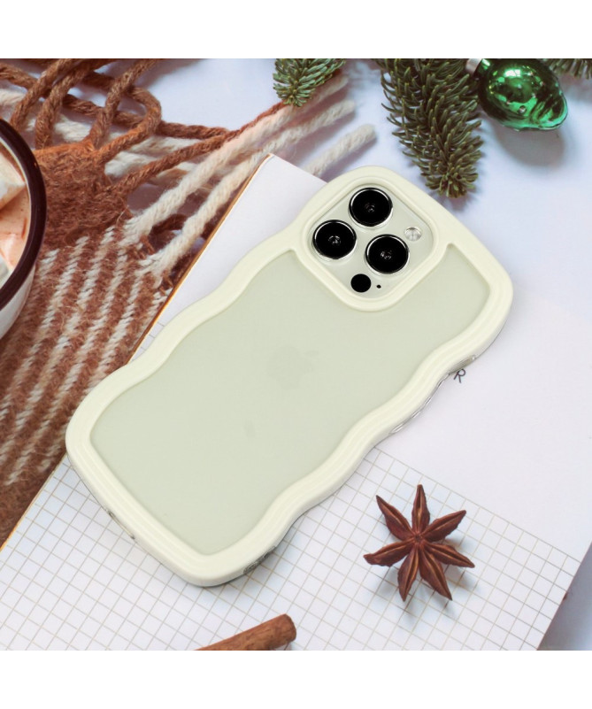 Coque iPhone 13 Pro | Contours Ondulés et Dos Transparent