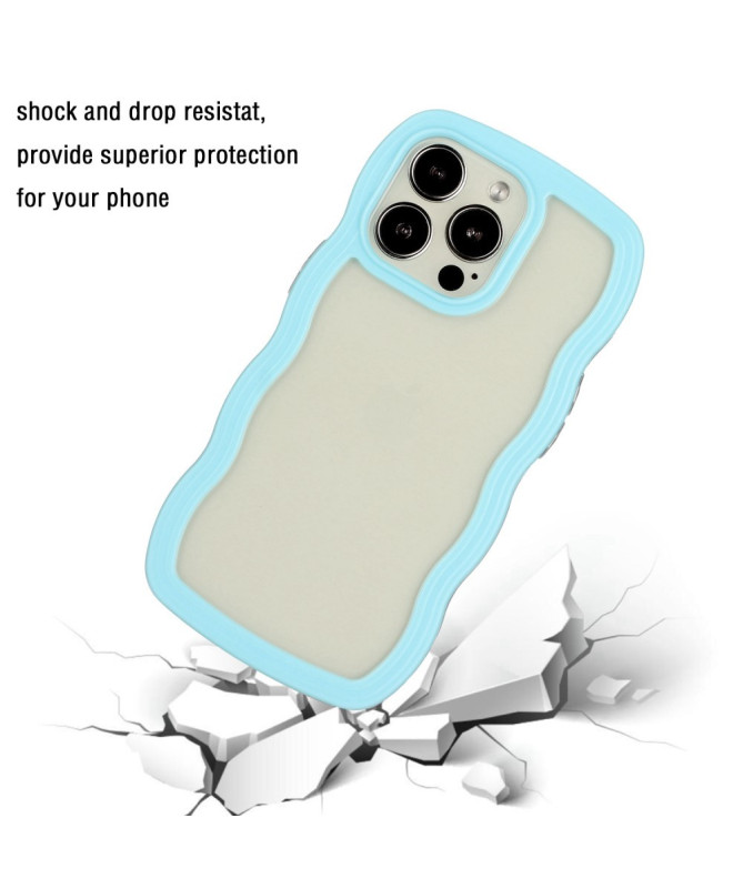 Coque iPhone 13 Pro | Contours Ondulés et Dos Transparent