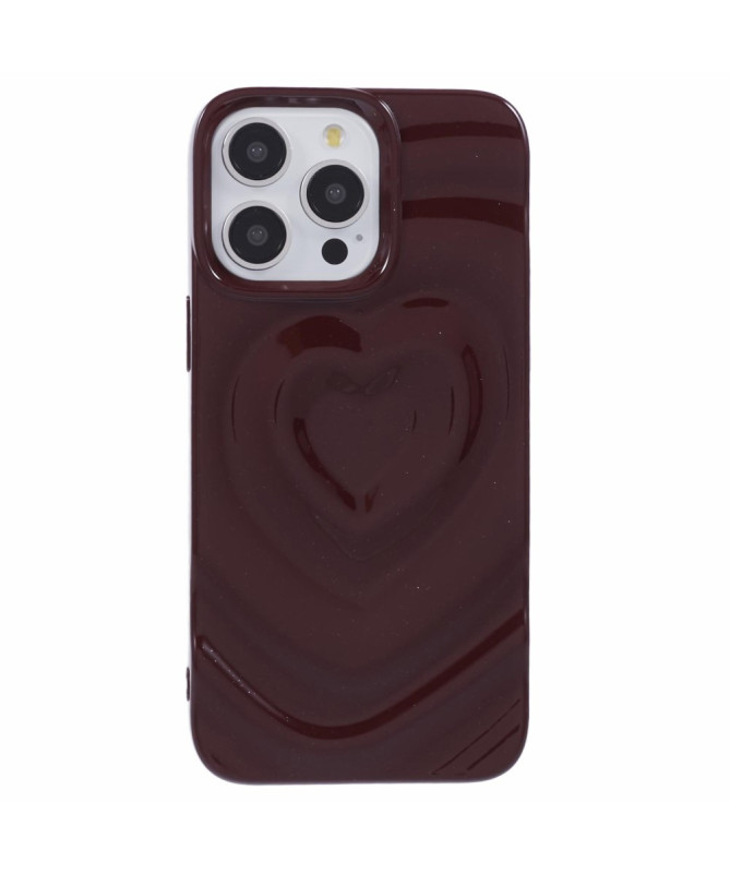 Coque iPhone 13 Pro | Relief Cœur Ondulé