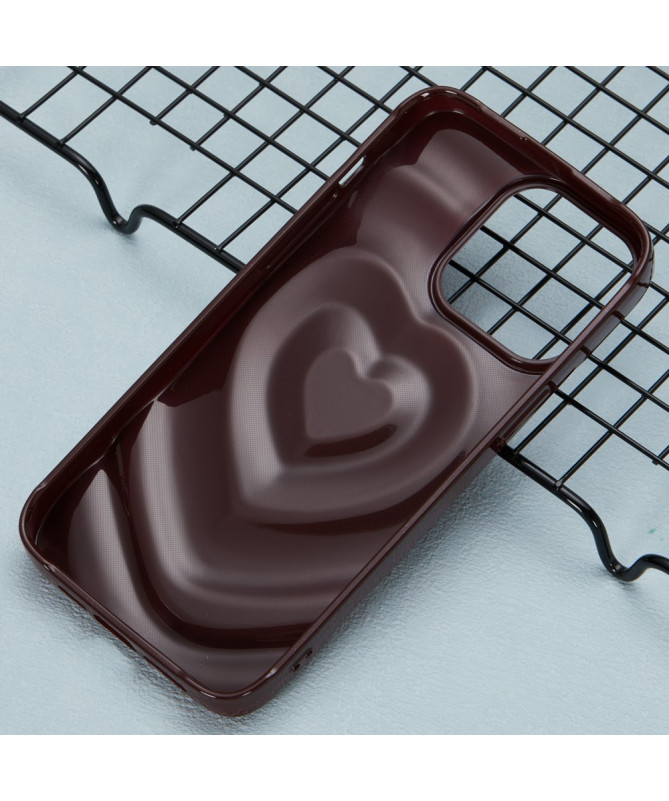 Coque iPhone 13 Pro | Relief Cœur Ondulé