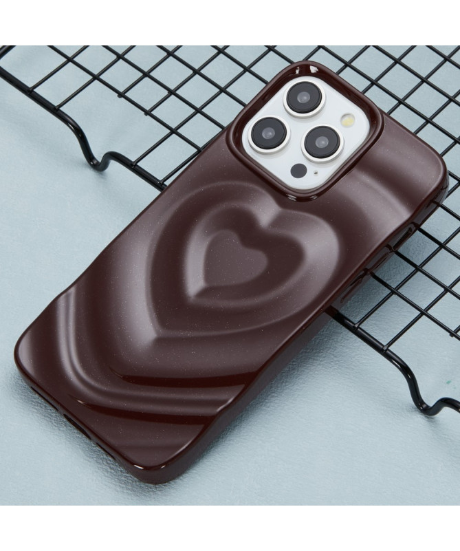 Coque iPhone 13 Pro | Relief Cœur Ondulé