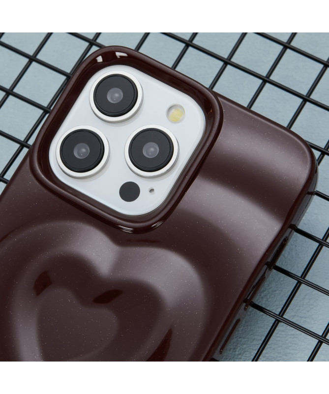 Coque iPhone 13 Pro | Relief Cœur Ondulé