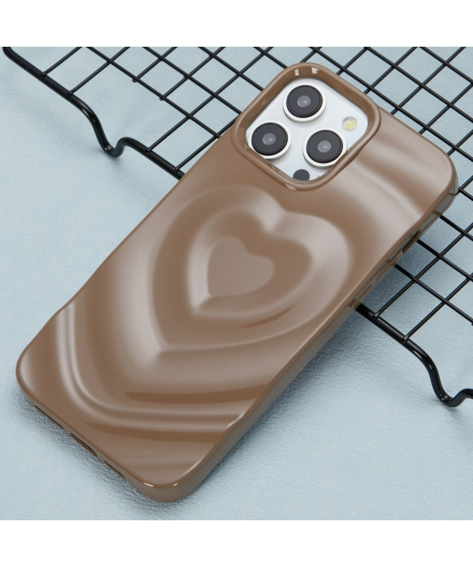 Coque iPhone 13 Pro | Relief Cœur Ondulé