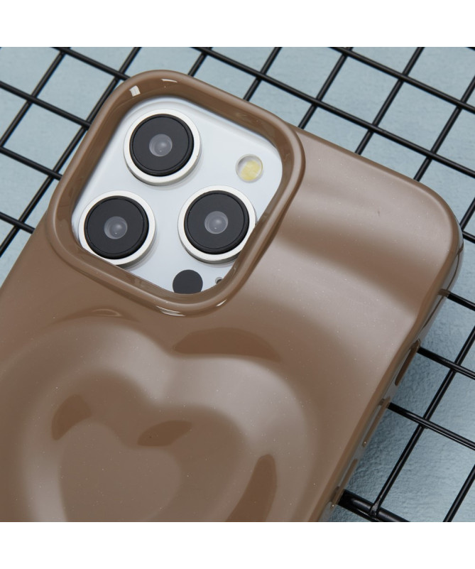 Coque iPhone 13 Pro | Relief Cœur Ondulé