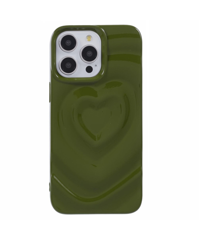 Coque iPhone 13 Pro | Relief Cœur Ondulé