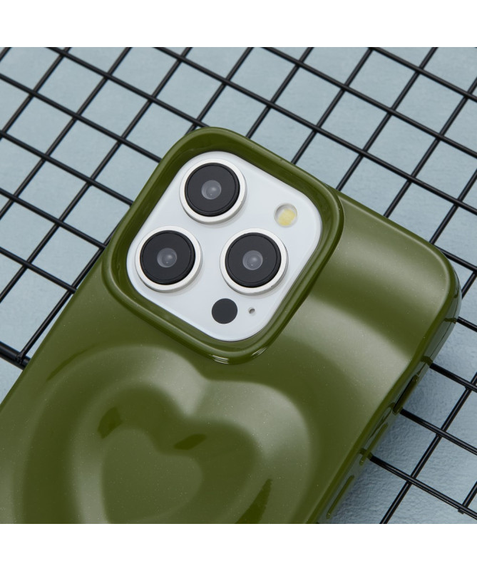 Coque iPhone 13 Pro | Relief Cœur Ondulé