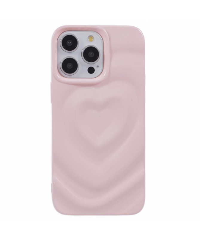 Coque iPhone 13 Pro | Relief Cœur Ondulé