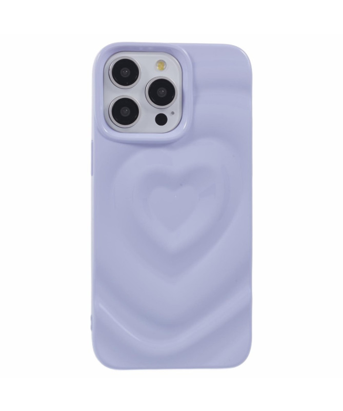 Coque iPhone 13 Pro | Relief Cœur Ondulé