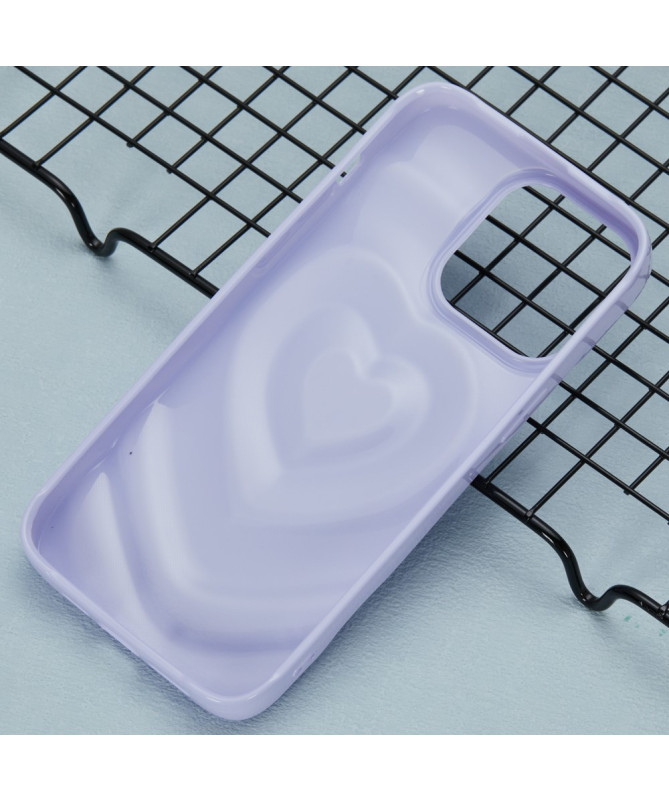 Coque iPhone 13 Pro | Relief Cœur Ondulé