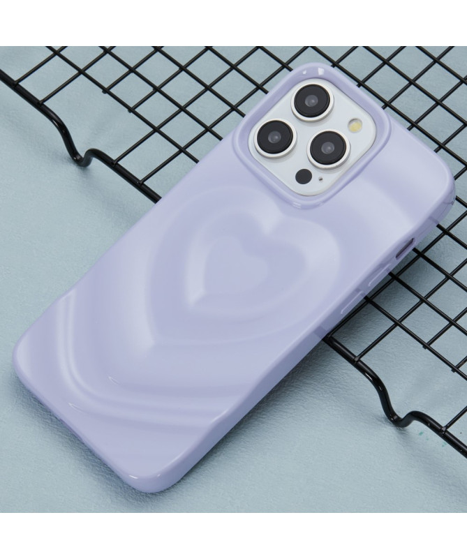 Coque iPhone 13 Pro | Relief Cœur Ondulé