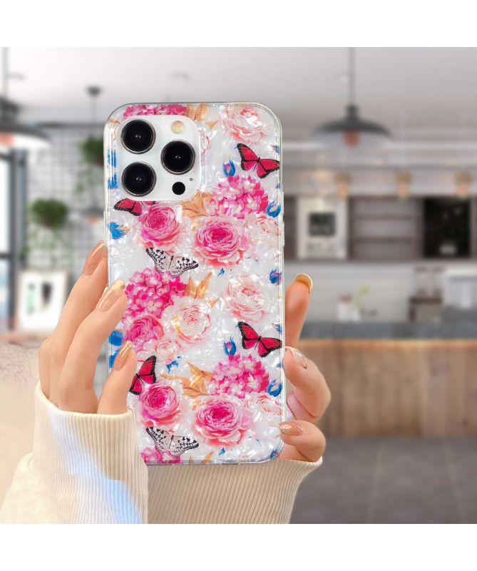 Coque iPhone 13 Pro | Florale Papillons