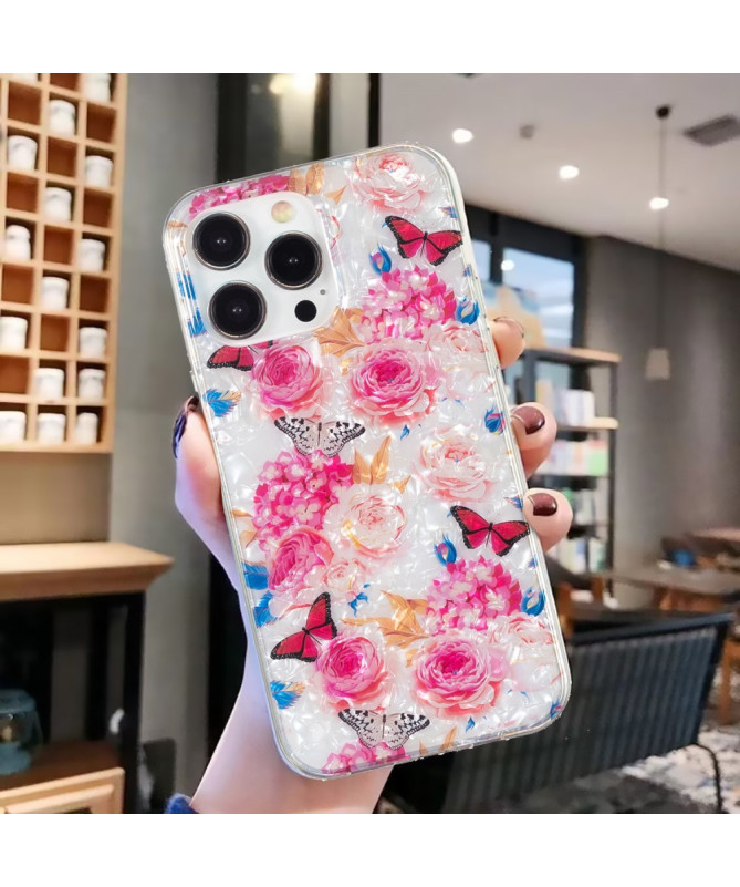 Coque iPhone 13 Pro | Florale Papillons