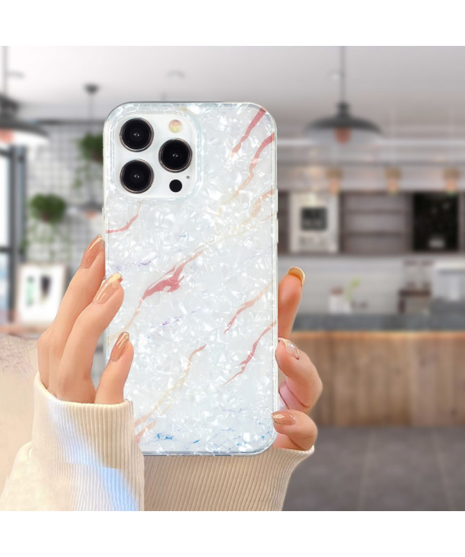 Coque iPhone 13 Pro | Marbre Blanc et Doré