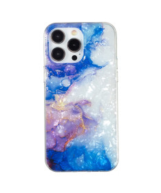 Coque iPhone 13 Pro | Marbre Bleu et Violet