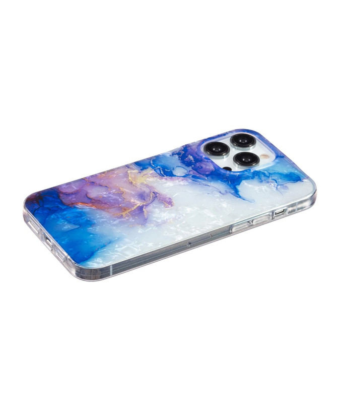 Coque iPhone 13 Pro | Marbre Bleu et Violet