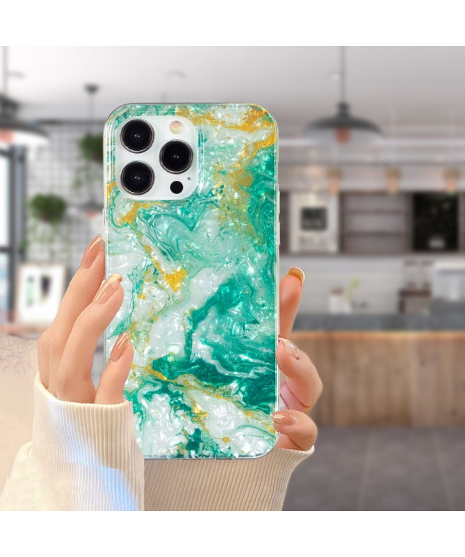 Coque iPhone 13 Pro | Marbre Émeraude