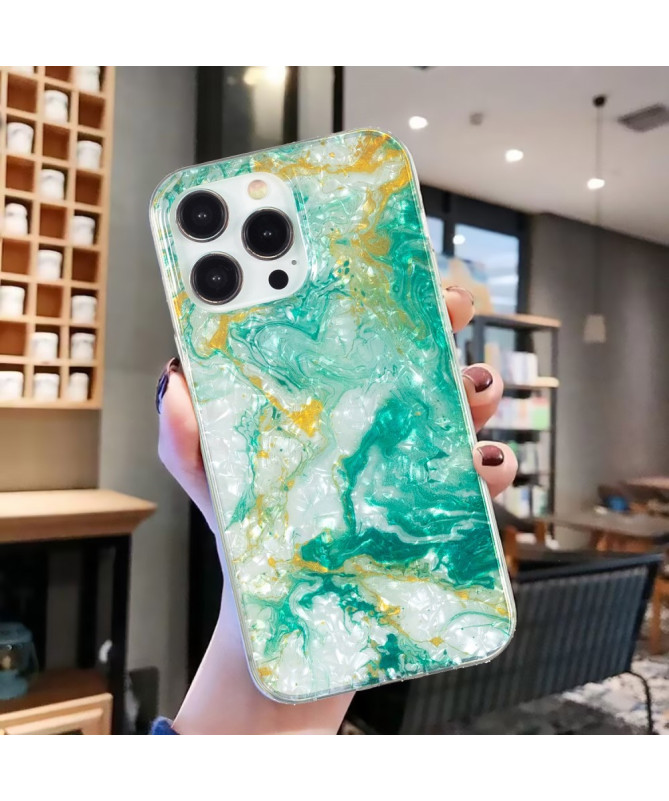 Coque iPhone 13 Pro | Marbre Émeraude